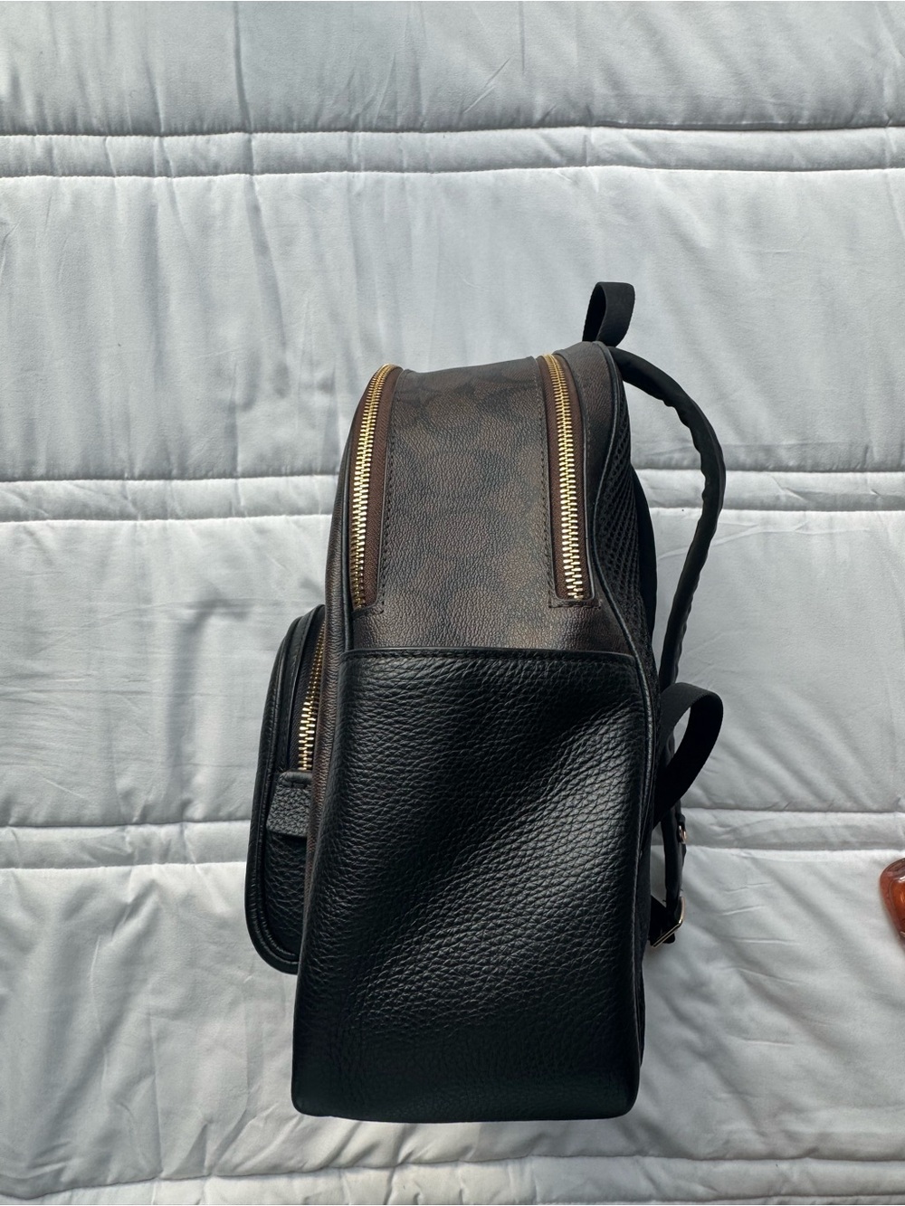 Coach Signature Brown & Black Backpack - Picture 3 of 4